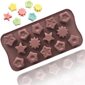 Silikonform Stjärnor & Solmotiv – För Choklad, Godis & Gelé
