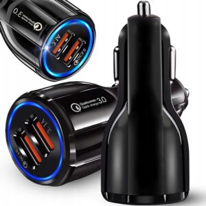 Billaddare för Cigarettuttag 2x USB 3.1A Quick Charge 3.0