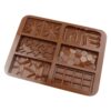 Silikon bakform 6 chokladkakor
