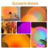 Rgb sunset lampa tripod med fjärrkontroll & app – 16 färger & ljuseffekter