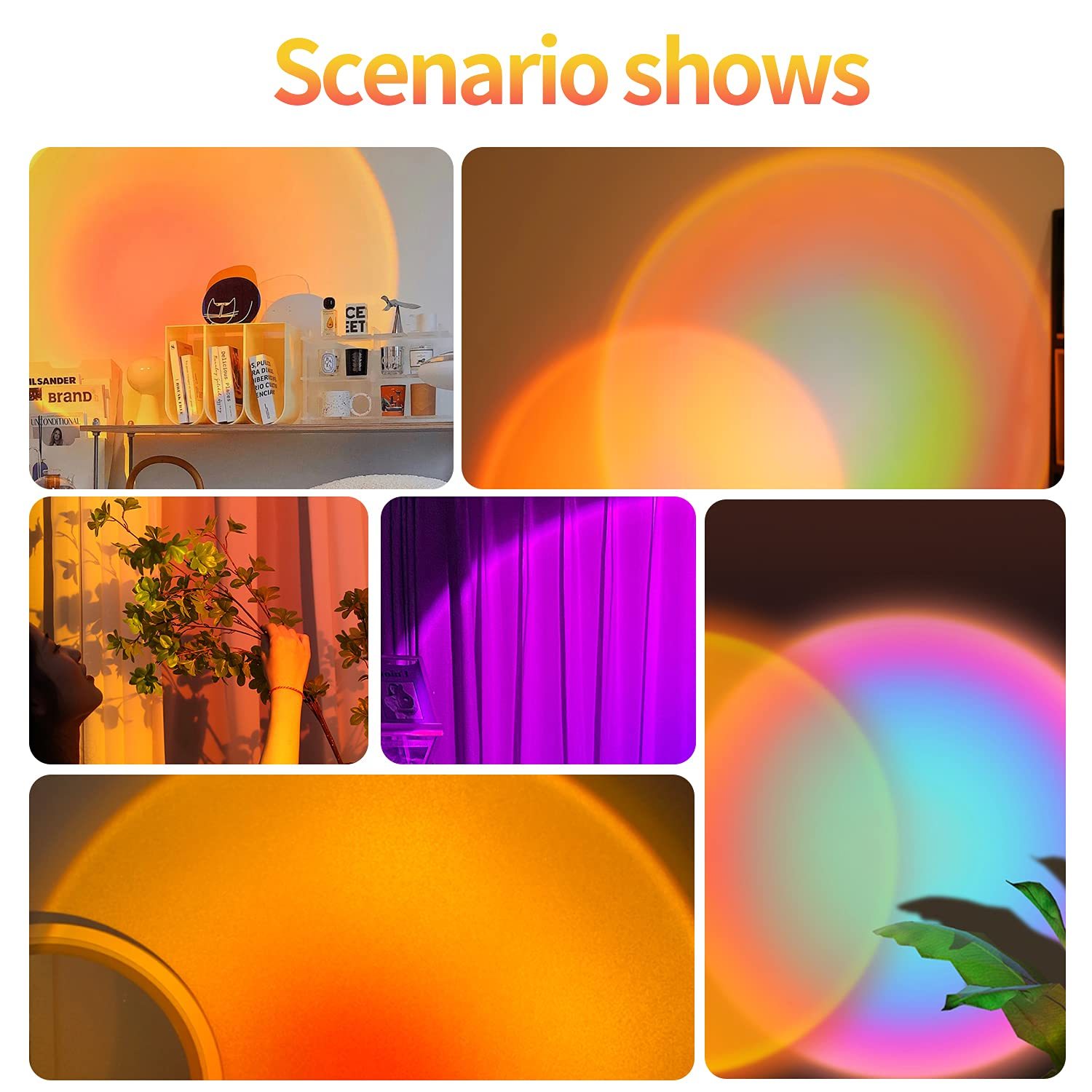 Rgb sunset lampa tripod med fjärrkontroll & app – 16 färger & ljuseffekter - bild 6