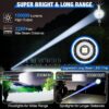 Superstark vit laser ficklampa 10. 000 lm 5000mah uppladdningsbar