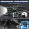 Superstark vit laser ficklampa 10. 000 lm 5000mah uppladdningsbar