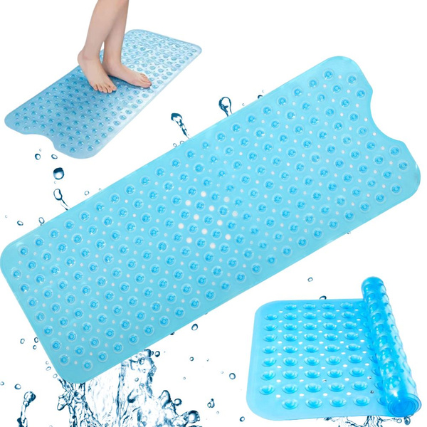Stor halkfri duschmatta i gummi 100x40 cm
