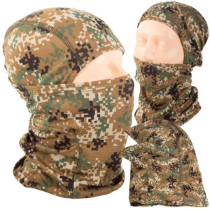 Multifunktionell Balaclava & Ansiktsscarf Pixel Camouflage
