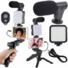 Vlogging Kit: Mobilhållare och Mikrofon för Tiktok, Videoinspelning och Streaming