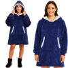 Oversize Hoodie Blanket Mörkblå