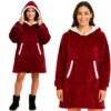 Oversize Fleece Sweatshirt Blanket Röd