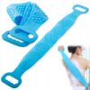 Silikonborste body massager – dubbel­sidad duschborste för rygg & fötter med massagefunktion och halkfria handtag