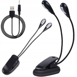 Dubbel Läslampa med Klämma