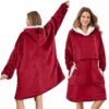100% bomull oversize blanket snuggie röd
