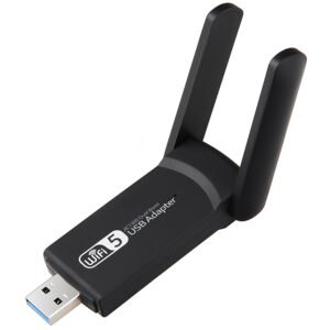 USB Wi-Fi-adapter 1300 Mbps (USB 3.0) – Dual Band 2.4/5 GHz med extern antenn för snabbare trådlös anslutning