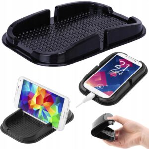 Halkfri Matta för Mobil och Nycklar | Universal Hållare till Bilen