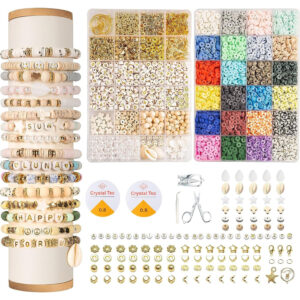 Diy smyckesset i naturliga & eleganta färger – stort pärlkit för armband, halsband & accessoarer
