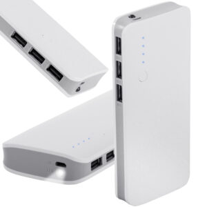 Powerbank 10000mAh, 3x USB, Ficklampa