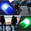 Clip on lampa med reflex säkerhetsljus i mörker grön