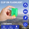 Clip on lampa med reflex säkerhetsljus i mörker grön