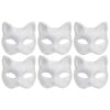 Diy-kattmasker 6-pack med filt, fuskpäls och dekorationer – therian pysselset för barn, kalas och maskerader