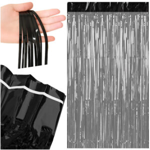 Glitterdraperi Foliegardin 100x200cm Svart