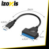 Usb 3. 0 till sata adapter 2,5" hdd sdd plug & play