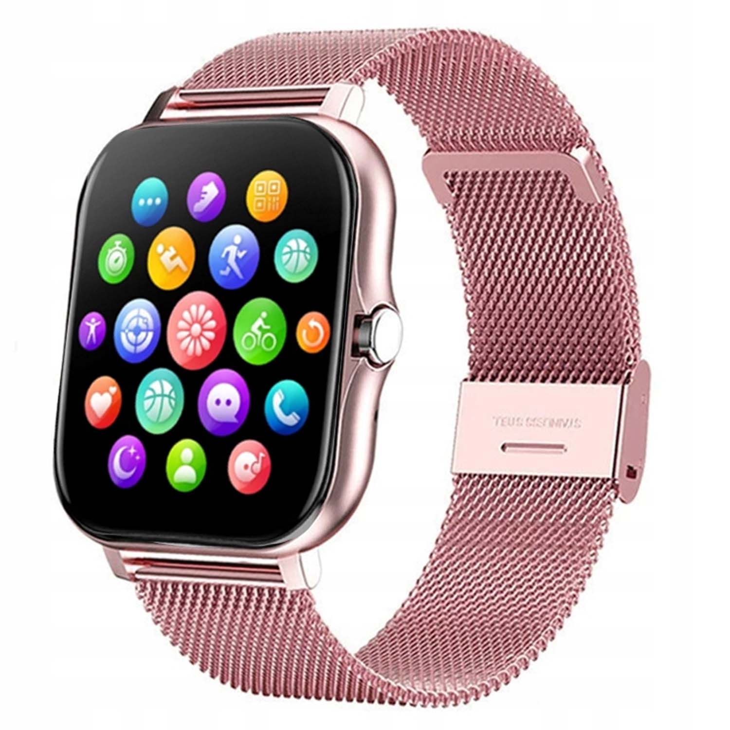 Fitpro android ios smartwatch med 2 armband, bluetooth och hälso-funktioner rosa - bild 6