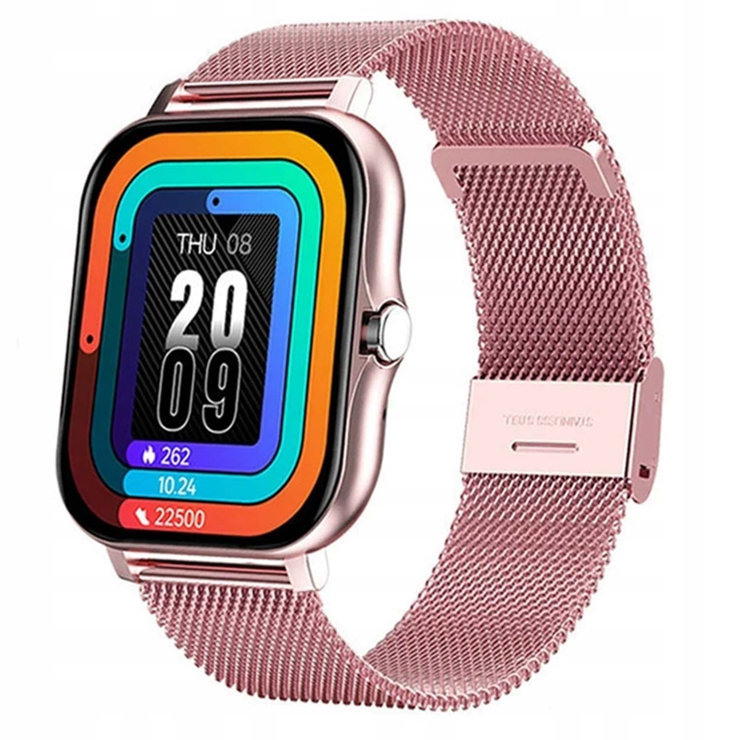 Fitpro android ios smartwatch med 2 armband, bluetooth och hälso-funktioner rosa - bild 2