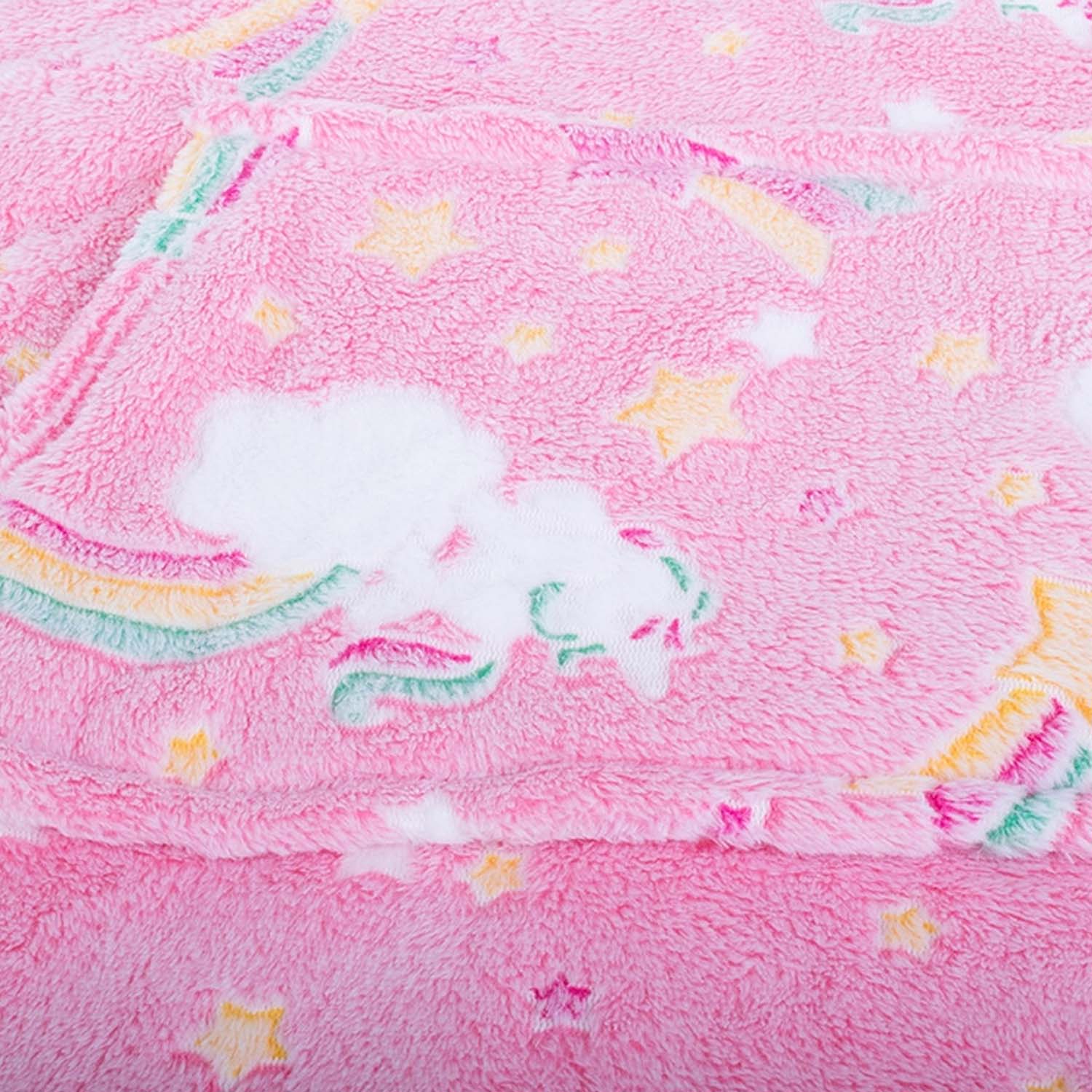 Mysig självlysande snuggie filttröja för barn rosa - bild 7