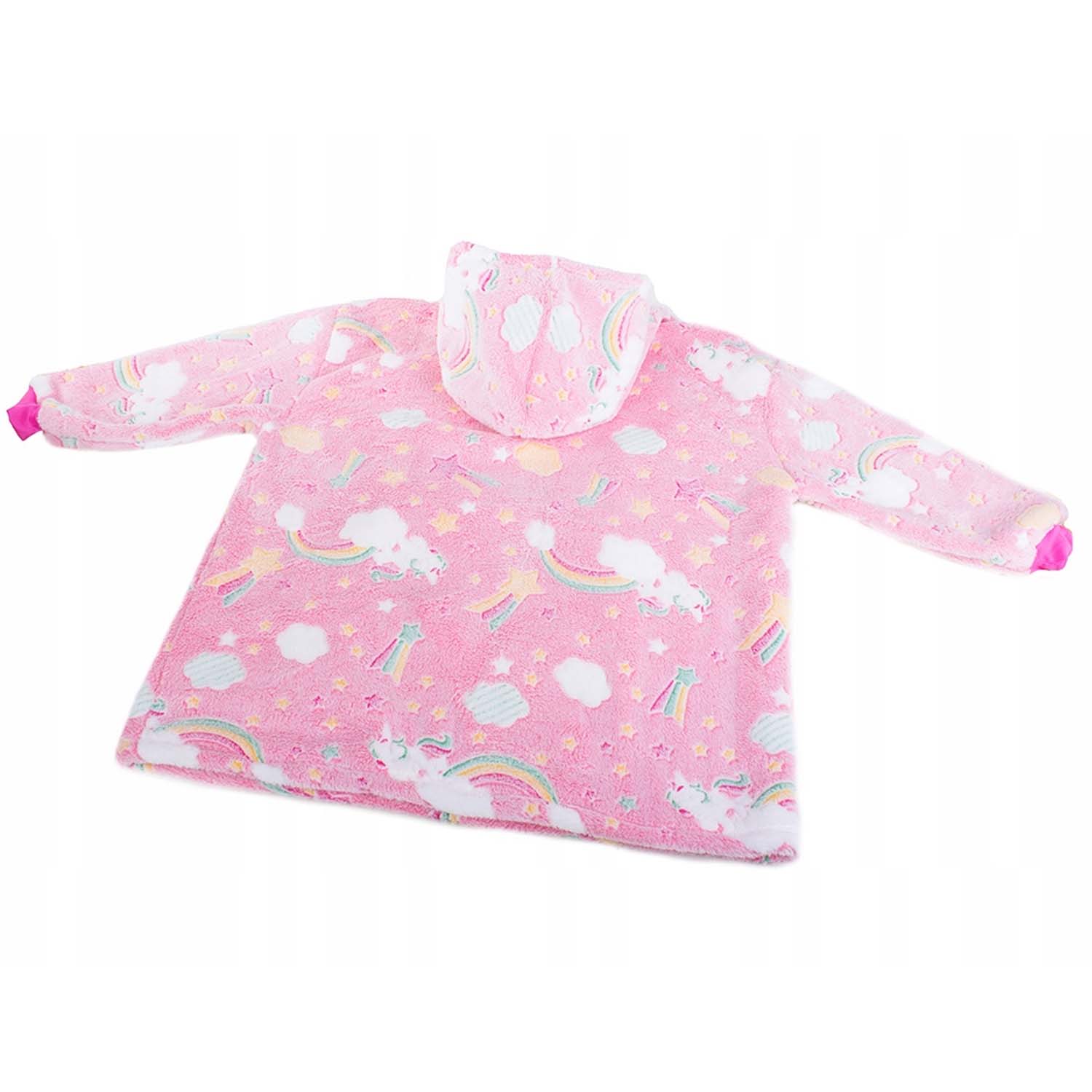 Mysig självlysande snuggie filttröja för barn rosa - bild 4