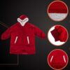 Oversize fleece sweatshirt blanket röd