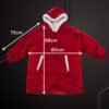 Oversize fleece sweatshirt blanket röd