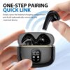 Tws trådlösa in-ear hörlurar enc, bluetooth 5. 3, lcd-display och touchkontroller svart