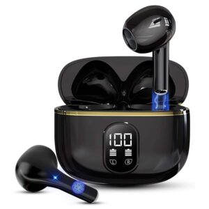 TWS Trådlösa In-Ear Hörlurar ENC, Bluetooth 5.3, LCD-display och Touchkontroller Svart