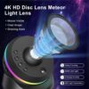 4k hd galaxy projektor 13-i-1 – stjärnprojektor med meteoreffekt, 360° rotation & 13 filmrullar