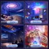 4k hd galaxy projektor 13-i-1 – stjärnprojektor med meteoreffekt, 360° rotation & 13 filmrullar