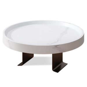 Armstödsbricka Soffa | Bord för Soffarmstöd | Justerbar, 30cm Vit Marmor