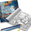 I run on & coffee curse words – målarbok med blommiga mönster och svordomar, 24 sidor, 20x20 cm