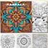 Mandalas – avkopplande målarbok för vuxna med geometriska mönster, 24 sidor, 20x20 cm