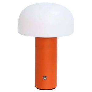 Retro Bordslampa Svamp | Trådlös Uppladdningsbar LED Lampa Orange