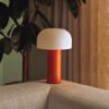 Retro bordslampa svamp | trådlös uppladdningsbar led lampa orange