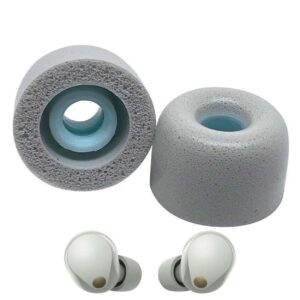 Silikontoppar L Memory Foam för Sony WF-1000XM4 (Par) Grå