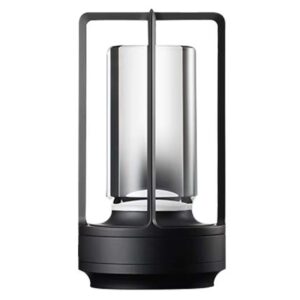 Sladdlös LED Lampa | Uppladdningsbar Bordslampa i Metall Lykta Svart