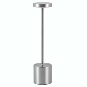 Uppladdningsbar LED Bordslampa i Metall Silver