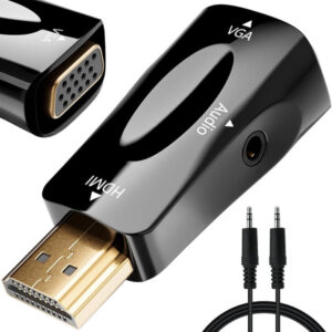 HDMI till VGA Adapter med Ljud Mini Jack 1080p
