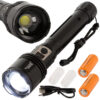 Taktisk LED Ficklampa CREE XHP160 1000 m med Powerbank