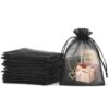 100-Pack Organzapåsar 10x15cm Svart