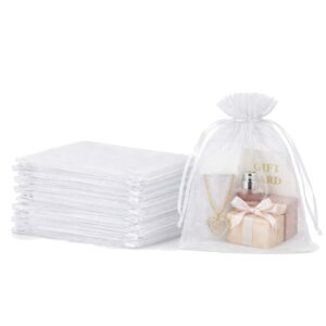 100-Pack Organzapåsar 10x15cm Vit