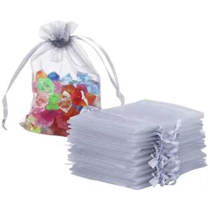 100-Pack Organzapåsar 7x9cm Grå