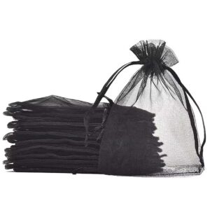 100-Pack Organzapåsar 7x9cm Svart