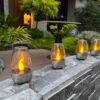 Led solcellslykta 3-pack – utomhusbelysning med varmvitt ljus