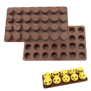 Silikonform för Choklad & Isbitar – 28 Fack Pralinform Smileys